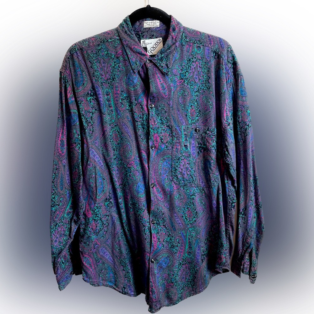 Goouch Shirt 90s Cotton/Rayon retro Shirt